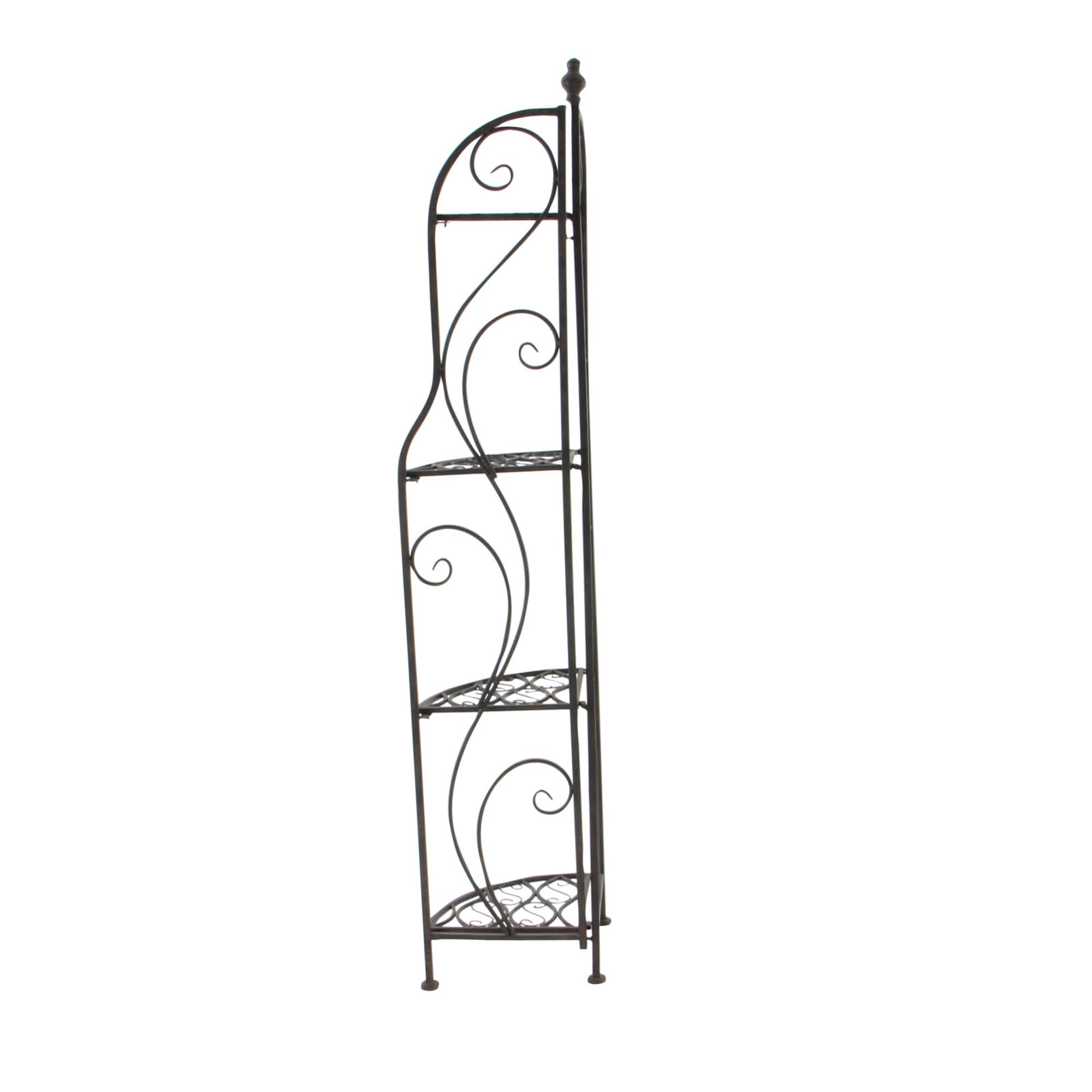 60" Black Iron Traditional Baker's Rack